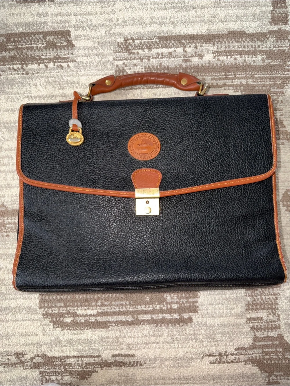 Dooney & Bourke Black Briefcase work bag laptop casual Vintage Good condition